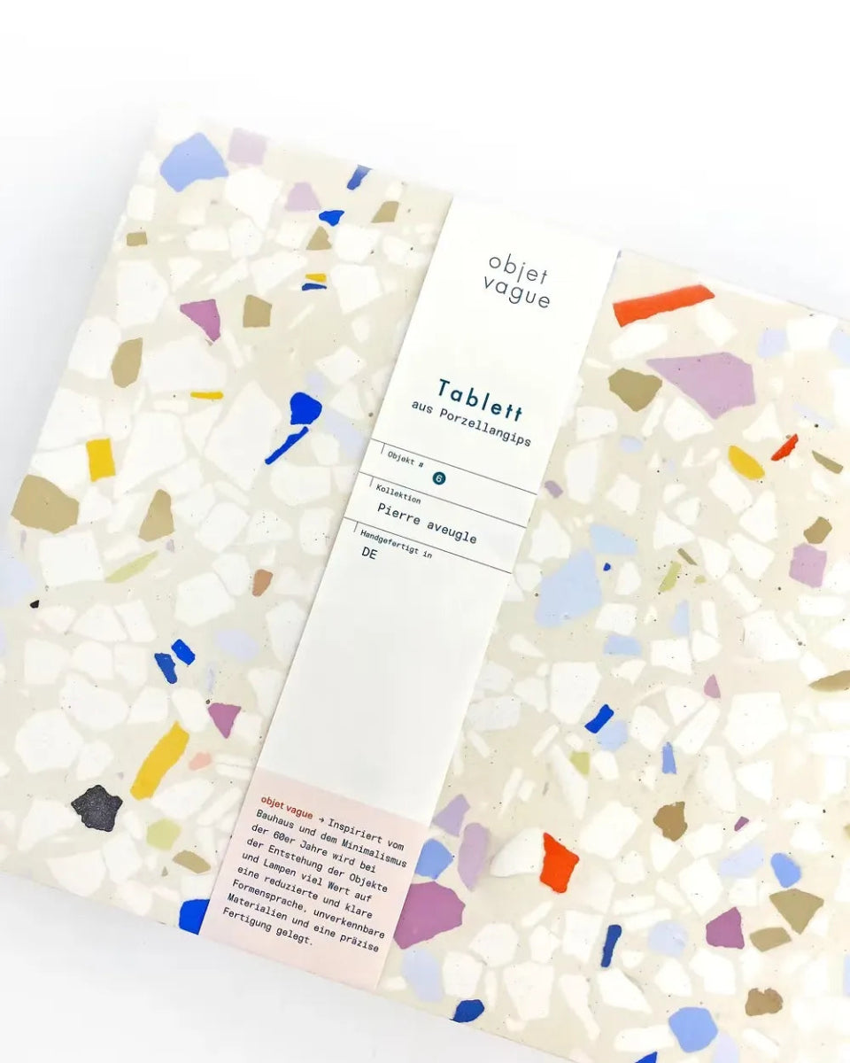 objet vague - Terrazzo Tablett • Sand - Tablett - ROSA ECK Concept Store