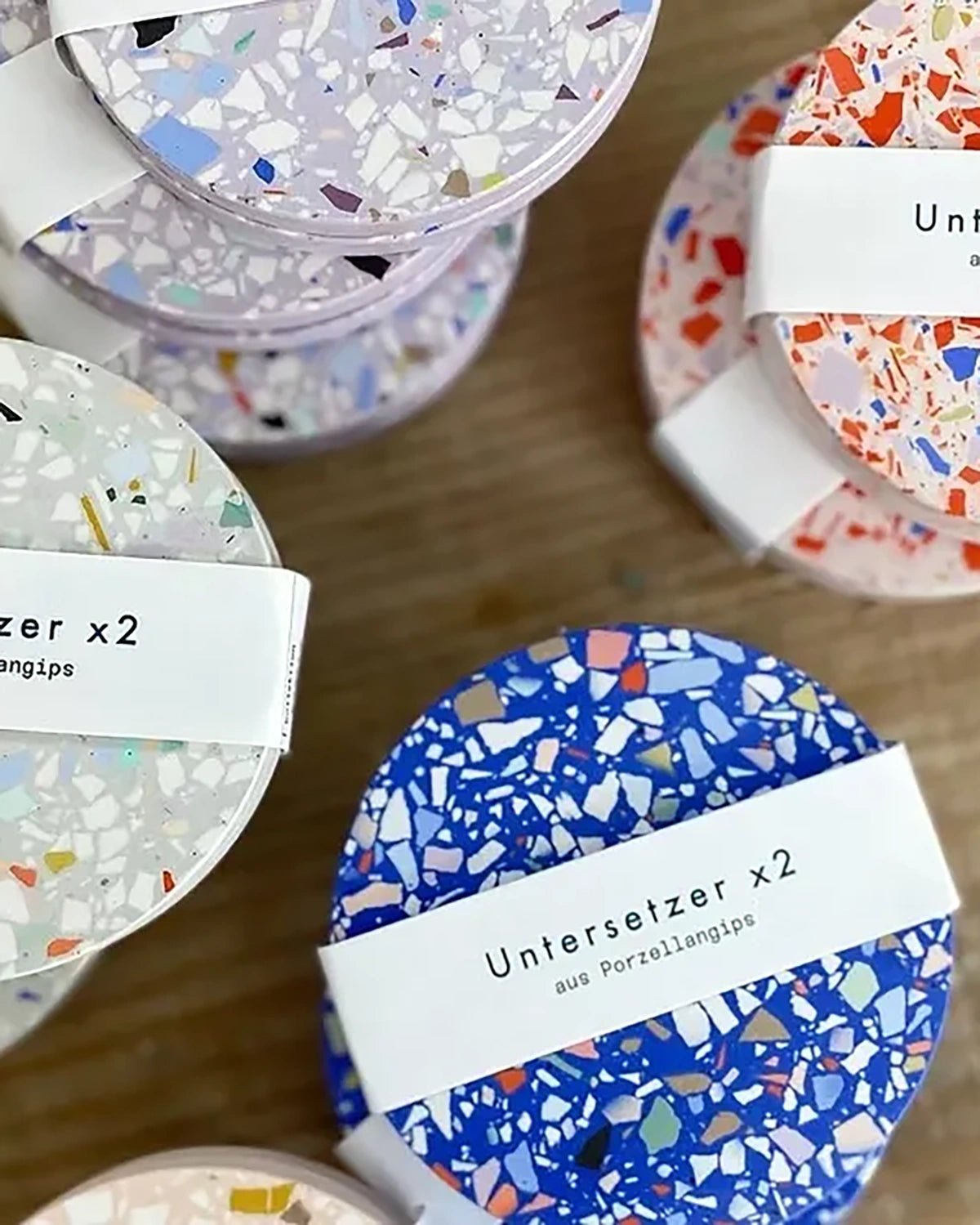 objet vague - Terrazzo Untersetzer (2er-Set) • Grau - ROSA ECK