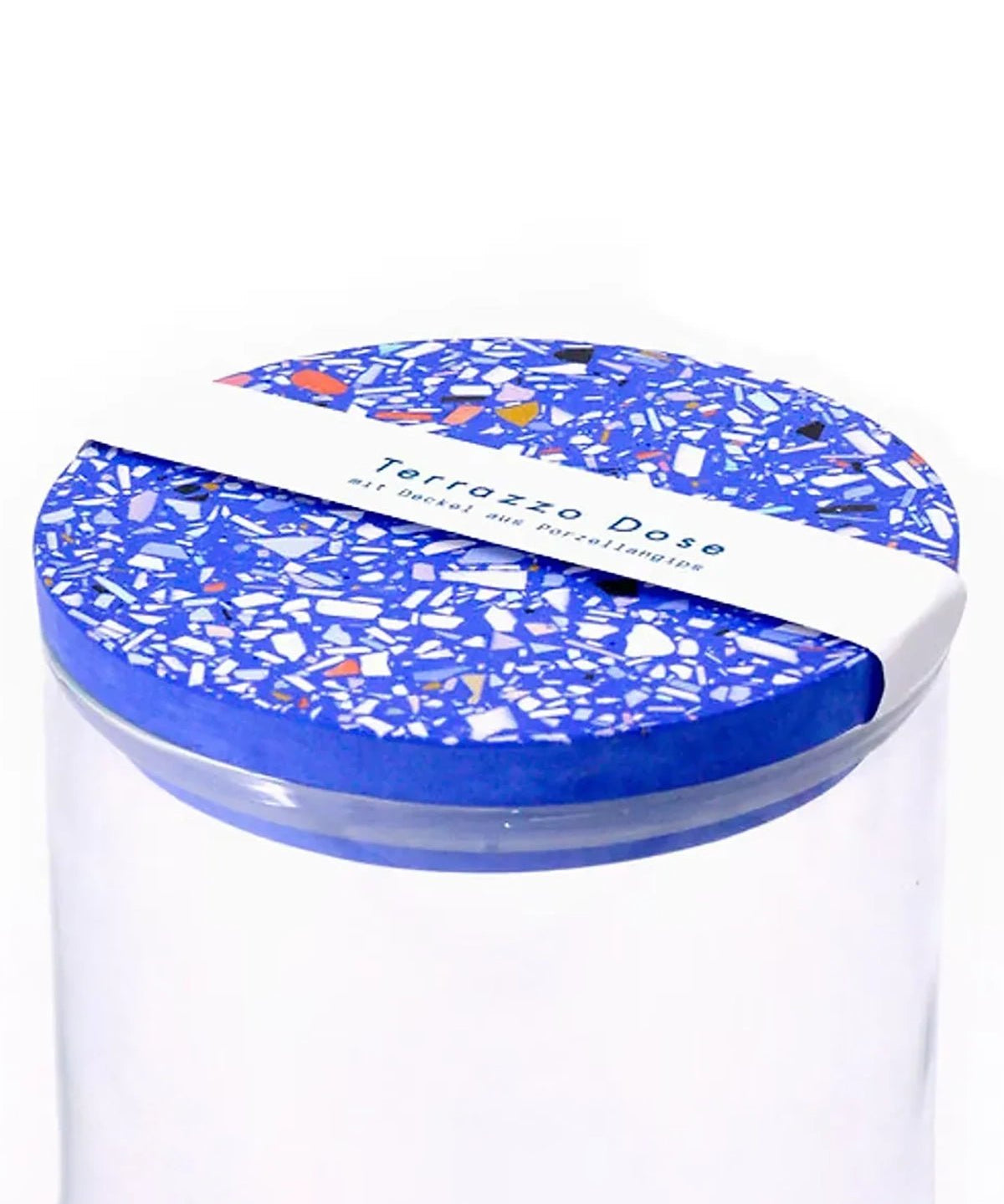 objet vague - Terrazzo Vorratsdose (700 ml) • Blau-Azul - ROSA ECK