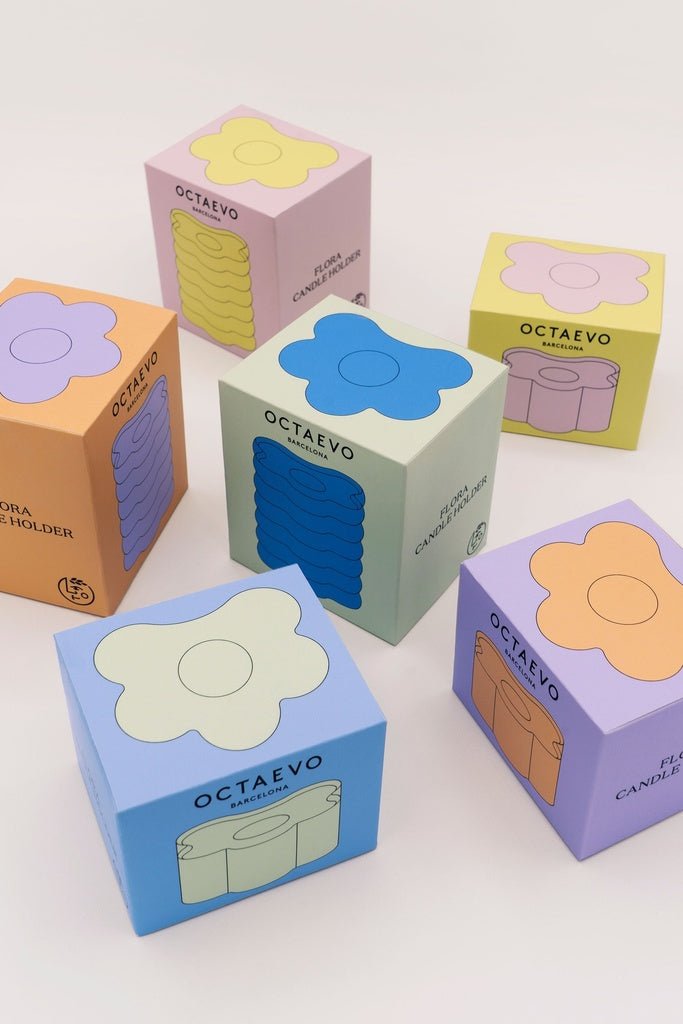 Octaevo - FLORA Kleiner Kerzenhalter | Tangerine - ROSA ECK - Gelb, Orange,