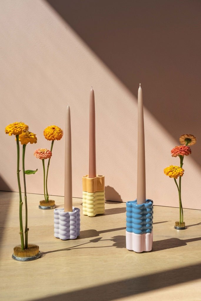 Octaevo - FLORA Kleiner Kerzenhalter | Tangerine - ROSA ECK - Gelb, Orange,