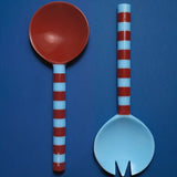 MEDITERRANEO Salatbesteck (2er-Set) • Bordeaux/Blau