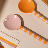 MEDITERRANEO Salatbesteck (2er-Set) • Orange/Rosa