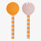 Octaevo - MEDITERRANEO Salatbesteck (2er-Set) • Orange/Rosa - ROSA ECK