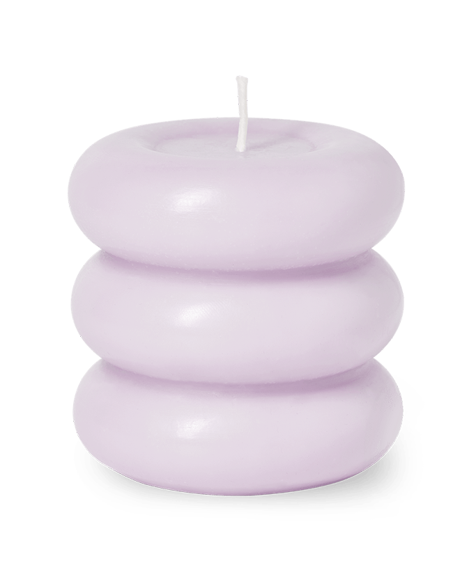 Octaevo - TEMPLO Kerze | Pale Lilac - ROSA ECK - Lila, ,