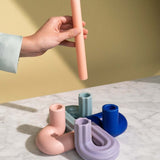 Octaevo - TEMPLO Kerzenhalter | Dark Blue - ROSA ECK - Blau, ,