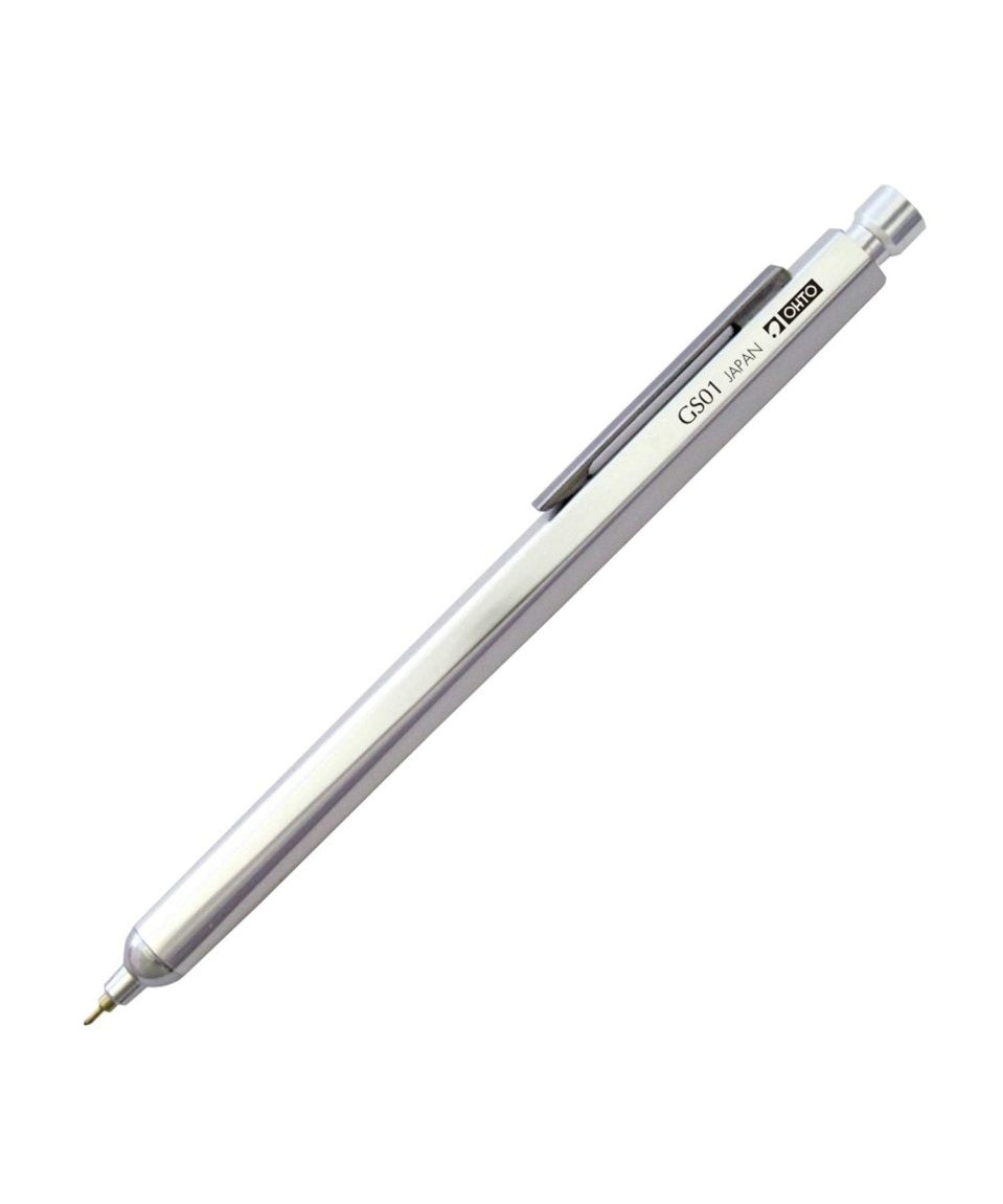 OHTO - GS01 Kugelschreiber zum Nachfüllen | Silber - ROSA ECK - Stift, ,