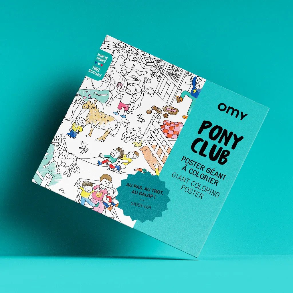 OMY - Ausmalposter • Pony Club - ROSA ECK