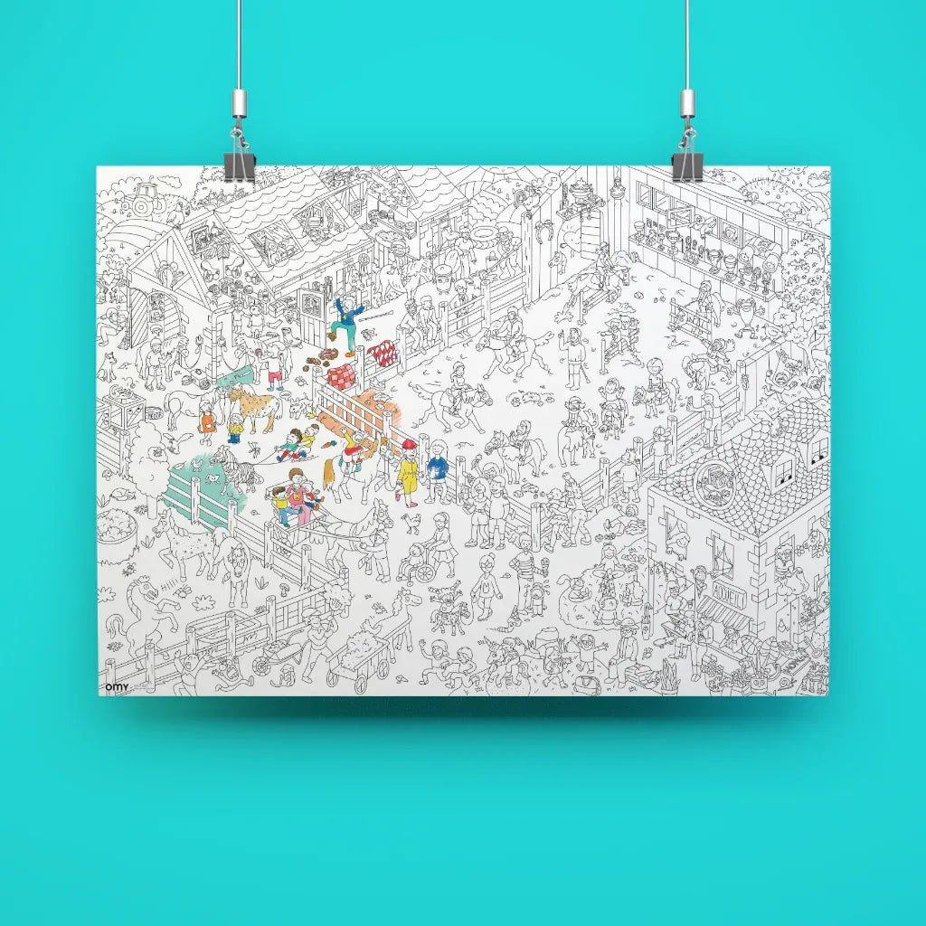 OMY - Ausmalposter • Pony Club - ROSA ECK