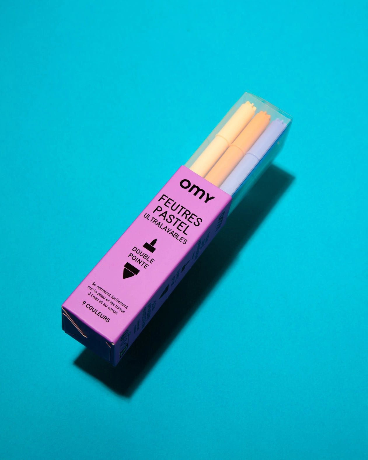 OMY - Filzstifte • 9 Pastellfarben - ROSA ECK