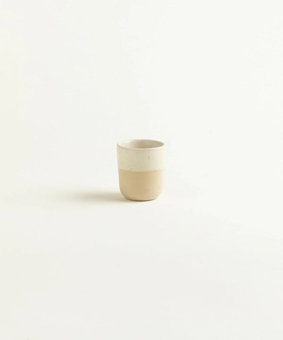 onomao - TRADITIONELL Espressobecher • Naturweiß Dipped - Espressotasse - ROSA ECK