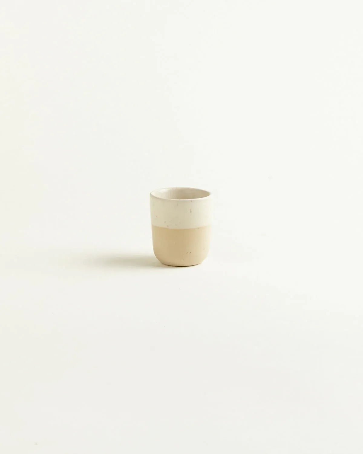 onomao - TRADITIONELL Espressobecher • Naturweiß Dipped - Espressotasse - ROSA ECK