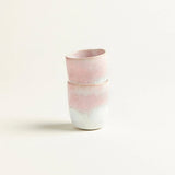 onomao - TRADITIONELL Espressobecher Rosé Dipped - ROSA ECK - Becher, Rosa,