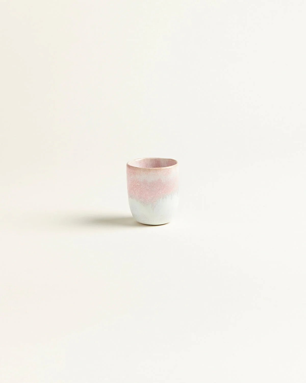 onomao - TRADITIONELL Espressobecher Rosé Dipped - ROSA ECK - Becher, Rosa,