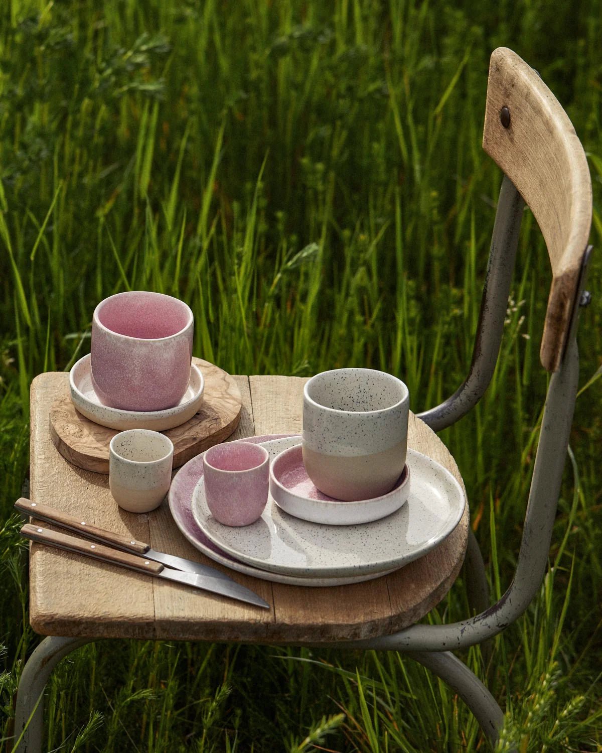 onomao - TRADITIONELL Espressobecher Rosé - ROSA ECK - Becher, Rosa,