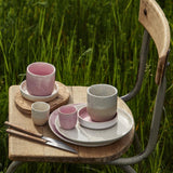 onomao - TRADITIONELL Espressobecher Rosé - ROSA ECK - Becher, Rosa,