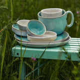 onomao - TRADITIONELL Große Tasse (550 ml) Türkis - ROSA ECK - Türkis, ,
