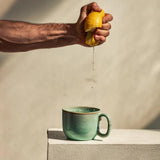 onomao - TRADITIONELL Große Tasse (550 ml) Türkis - ROSA ECK - Türkis, ,