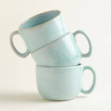 onomao - TRADITIONELL Große Tasse (550 ml) Türkis - ROSA ECK - Türkis, ,