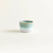 onomao - TRADITIONELL Kleiner Becher (150 ml) • Türkis Dipped - Kaffee - und Teetasse - ROSA ECK Concept Store