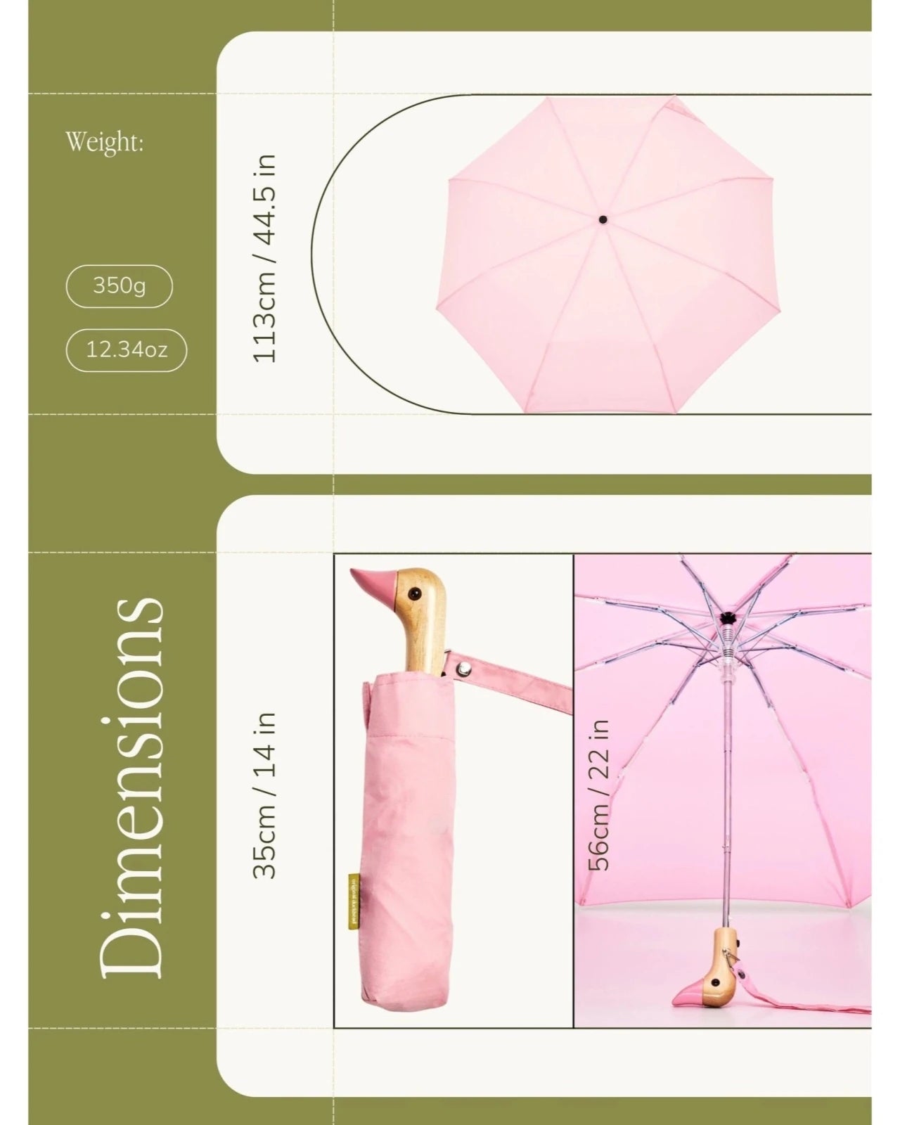 Original Duckhead - Regenschirm mit Entenkopf • Barbie Pink - ROSA ECK