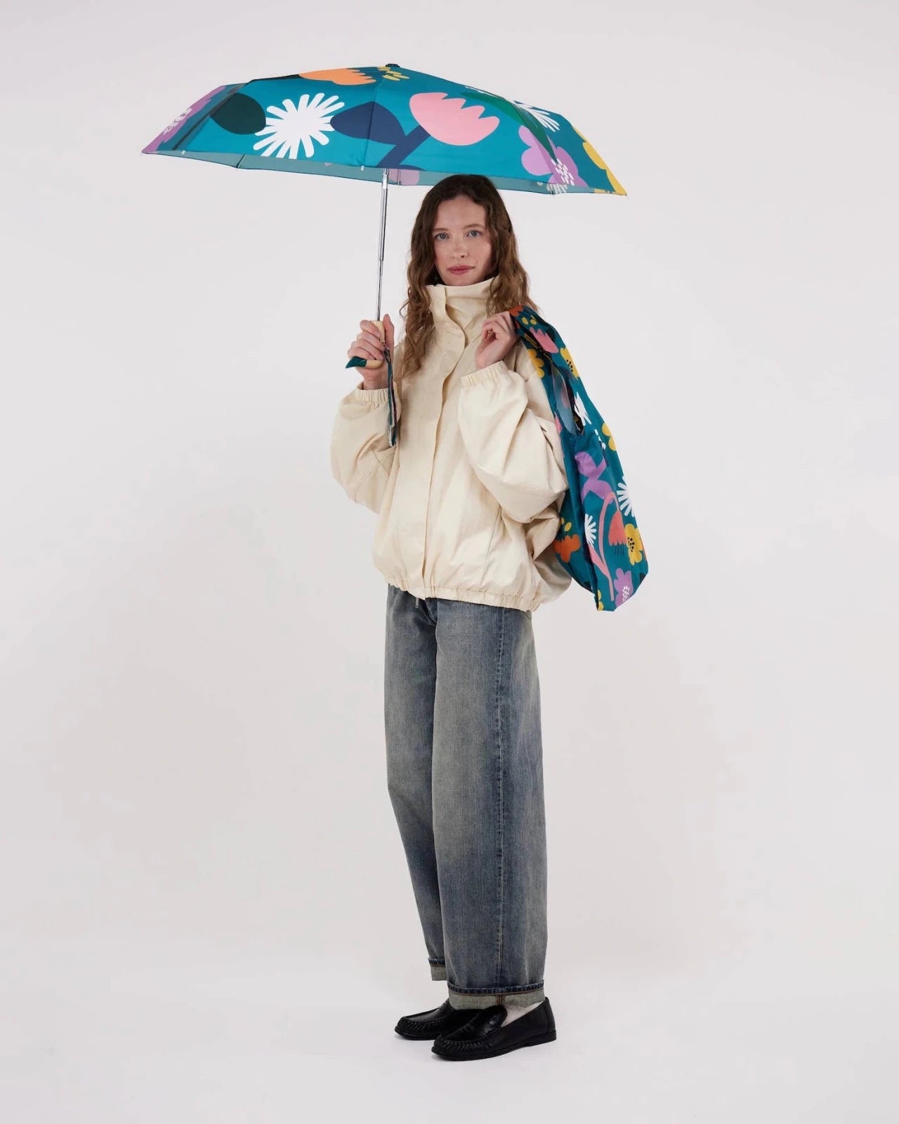 Original Duckhead - Regenschirm mit Entenkopf • Bloom Blue - ROSA ECK