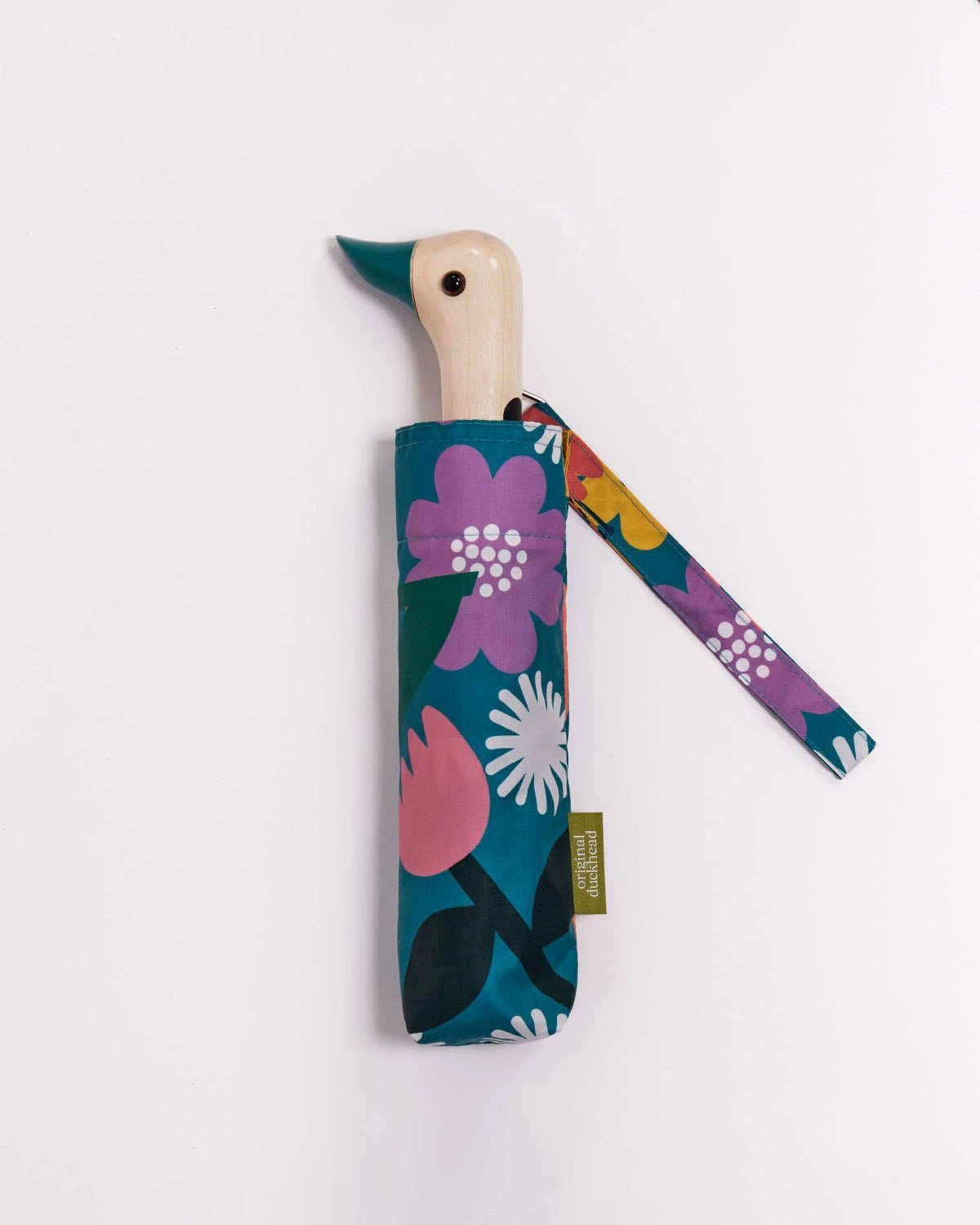 Original Duckhead - Regenschirm mit Entenkopf • Bloom Blue - ROSA ECK