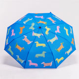 Original Duckhead - Regenschirm mit Entenkopf • Blue Dachshund - ROSA ECK