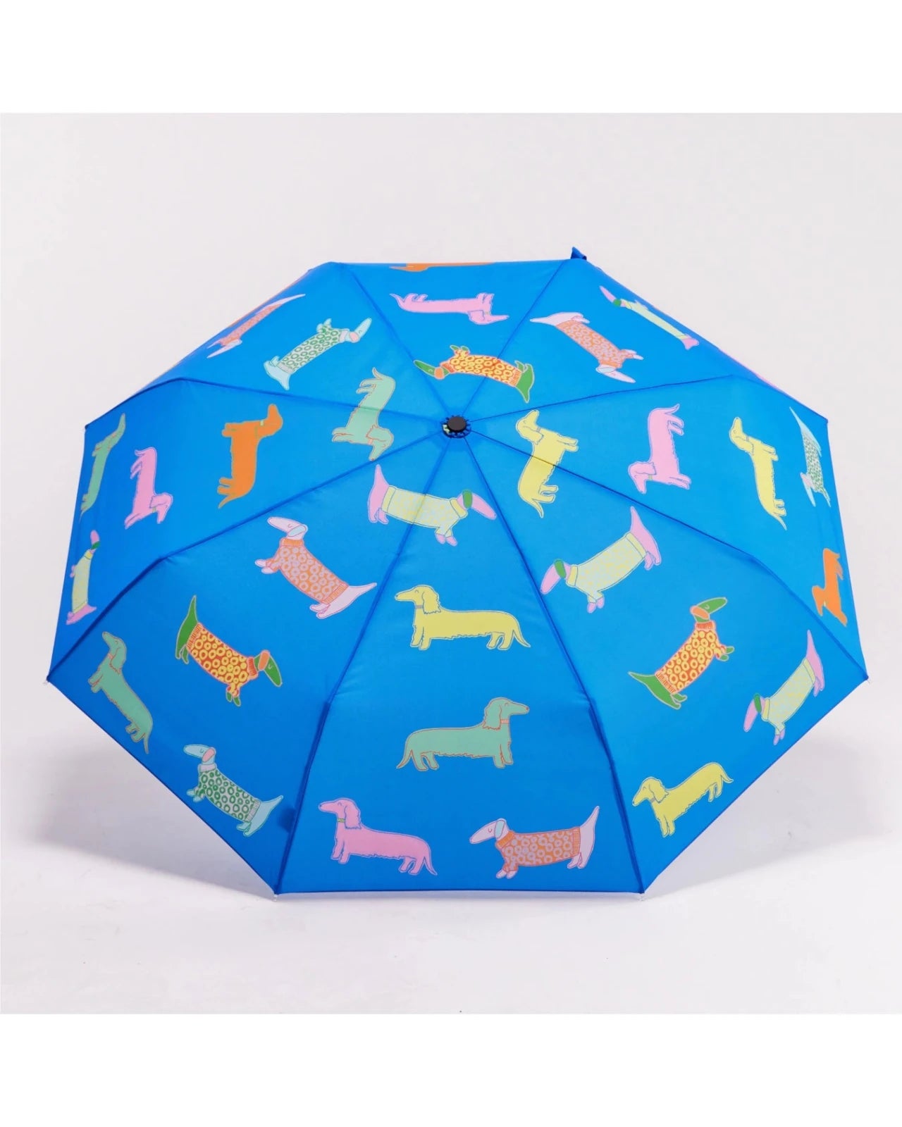 Original Duckhead - Regenschirm mit Entenkopf • Blue Dachshund - ROSA ECK
