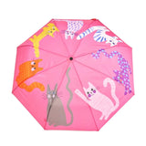 Original Duckhead - Regenschirm mit Entenkopf • Fuchsia Arty Cats - ROSA ECK