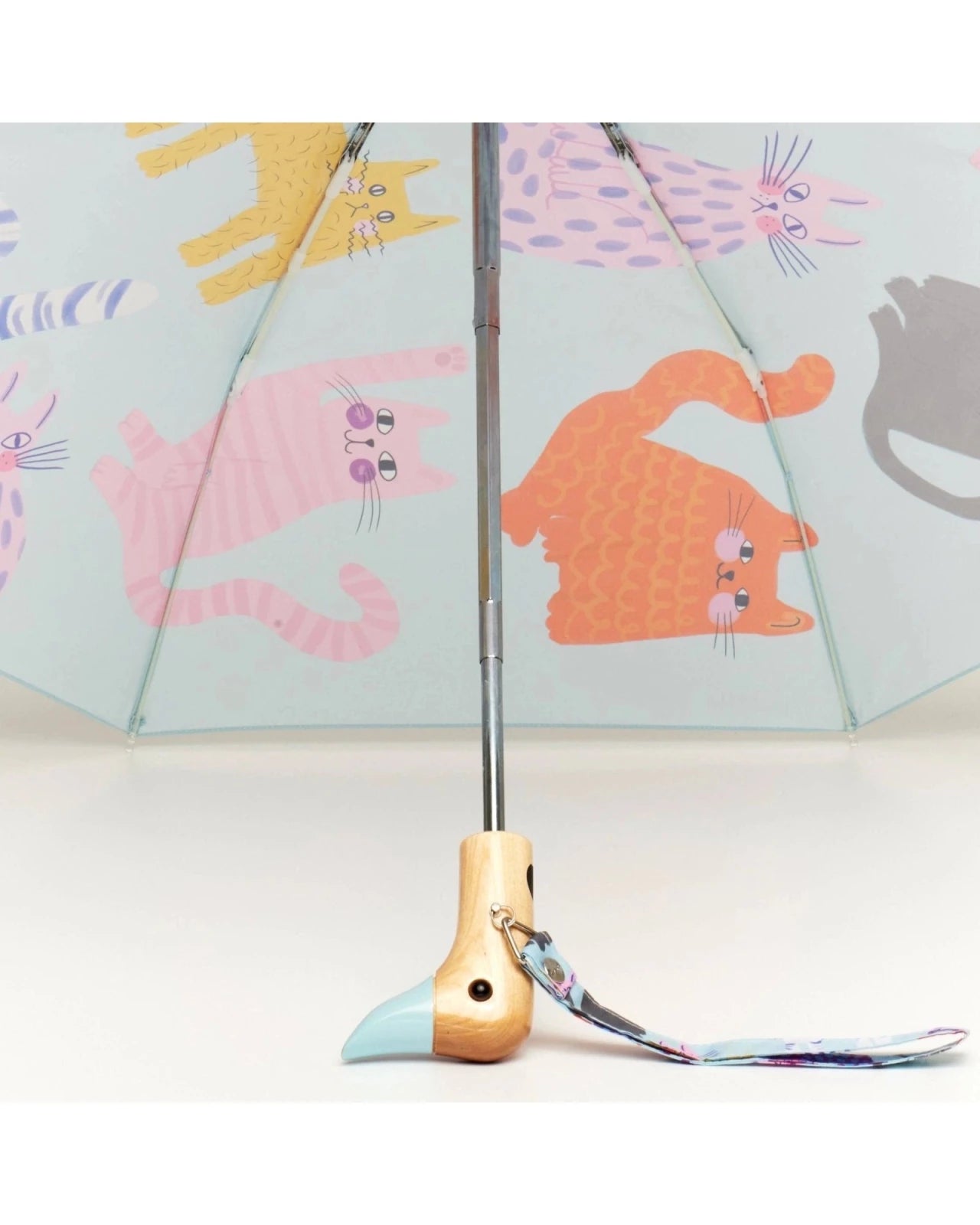 Original Duckhead - Regenschirm mit Entenkopf • Ice Arty Cats - ROSA ECK