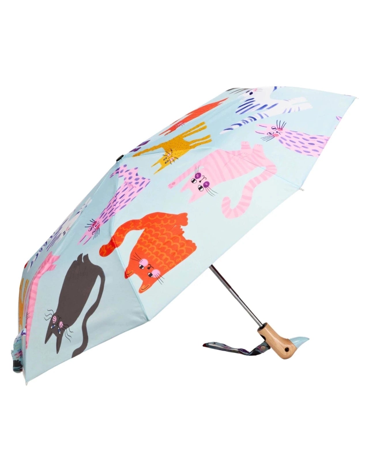 Original Duckhead - Regenschirm mit Entenkopf • Ice Arty Cats - ROSA ECK