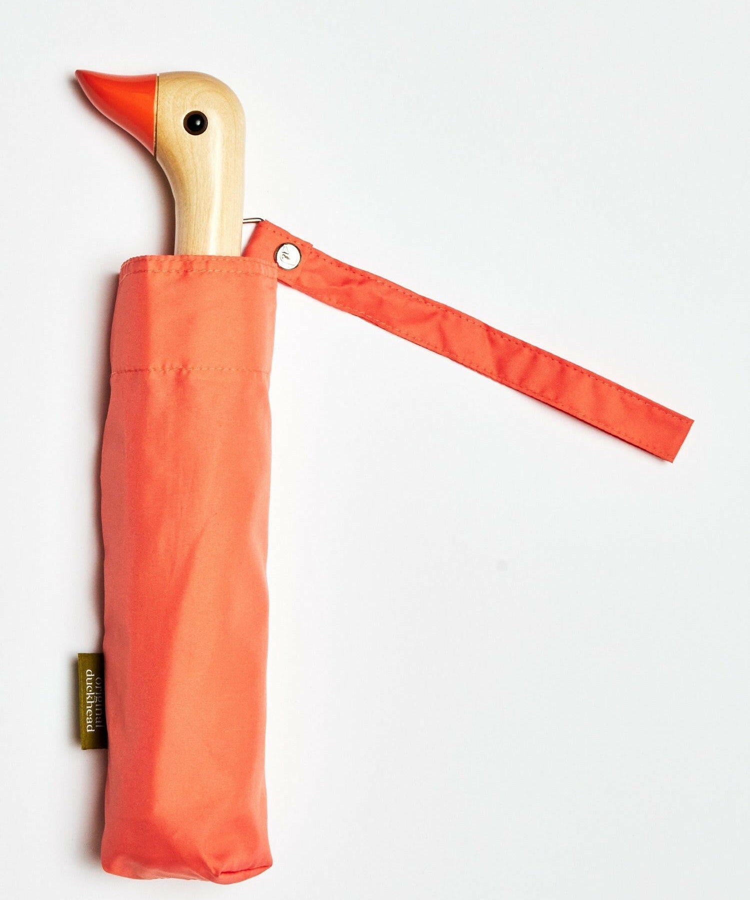 Original Duckhead - Regenschirm mit Entenkopf | Peach - ROSA ECK - Orange, Umweltfreundlich,