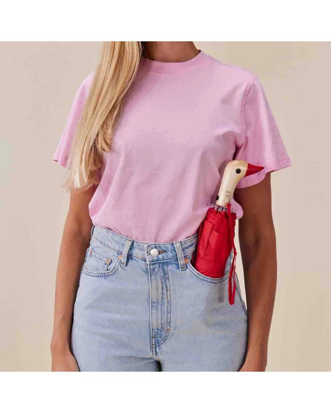 Original Duckhead - Regenschirm mit Entenkopf • Tomato Red - ROSA ECK