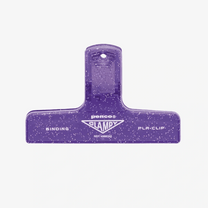 Penco - CLAMPY Große Papierklammer • Glitter Purple - ROSA ECK