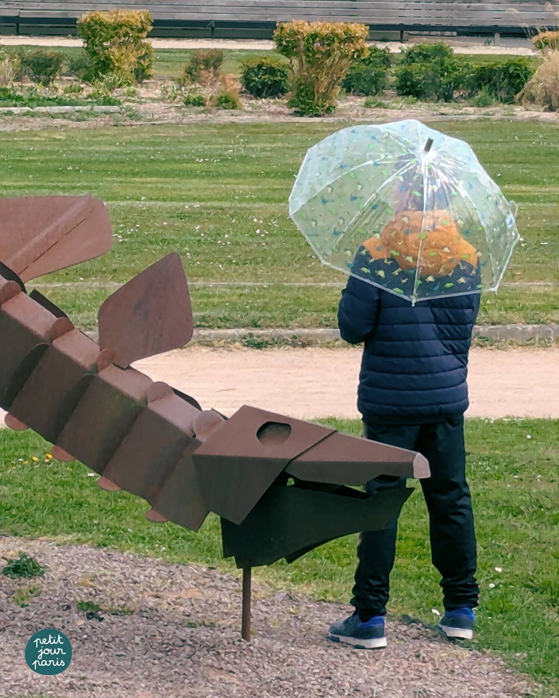 Petit Jour Paris - Kinder-Regenschirm • Dinosaurier - ROSA ECK