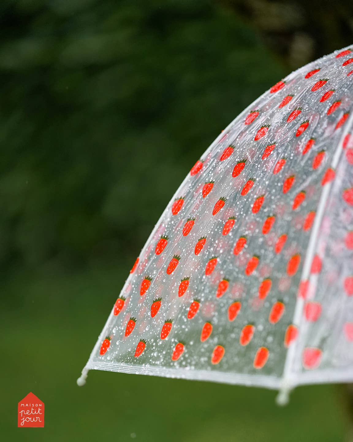 Petit Jour Paris - Kinder-Regenschirm • Erdbeeren - ROSA ECK