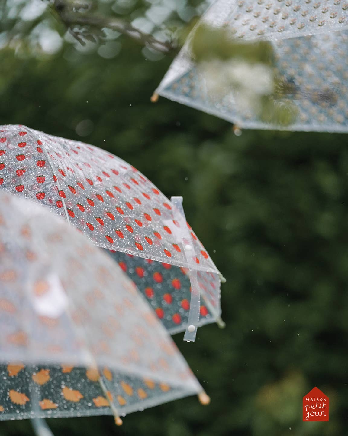 Petit Jour Paris - Kinder-Regenschirm • Erdbeeren - ROSA ECK