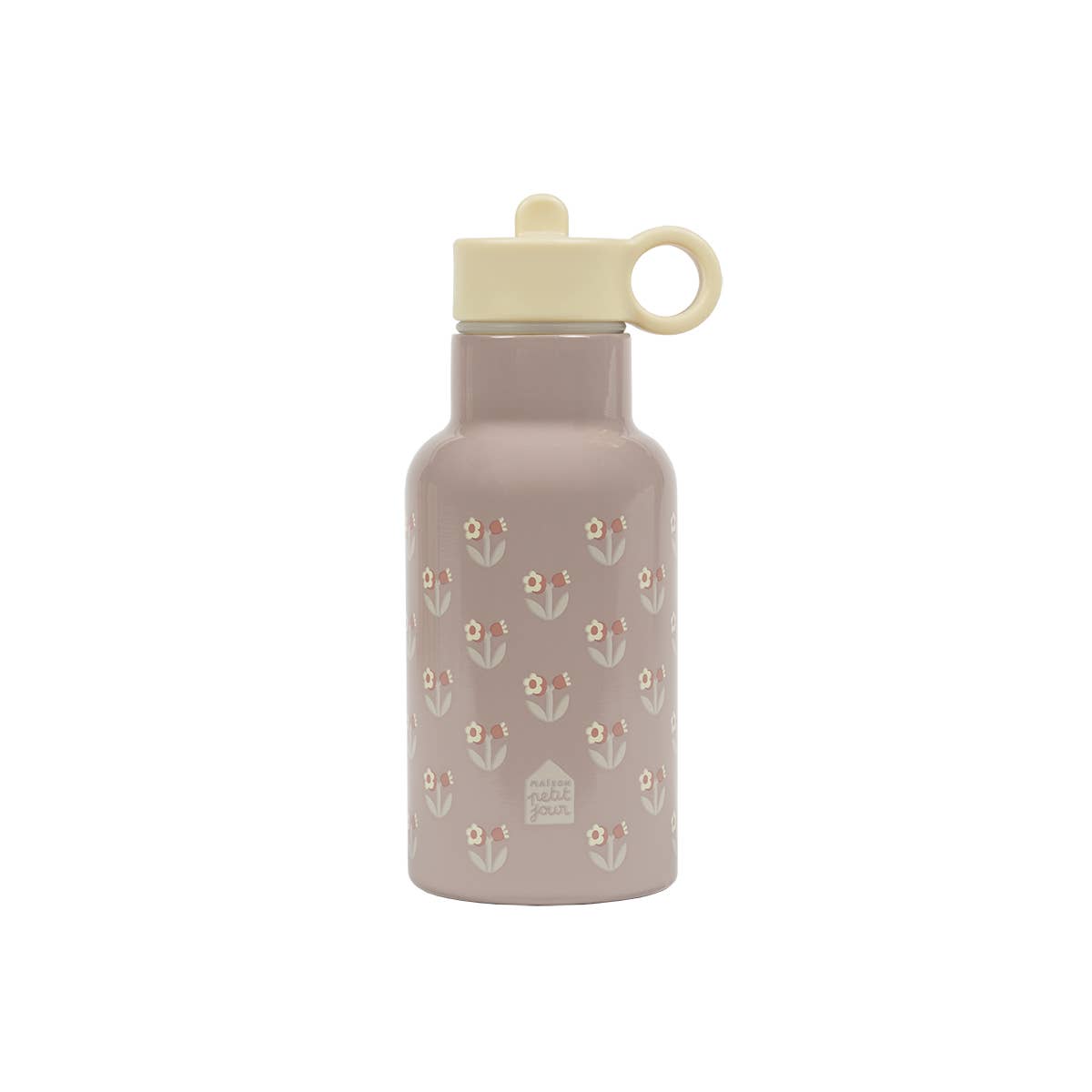 Petit Jour Paris - Kinder-Trinkflasche aus Edelstahl (350 ml) • Blümchen, Lila - ROSA ECK