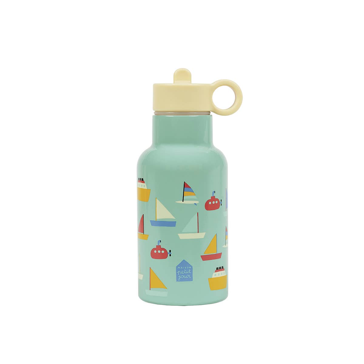 Petit Jour Paris - Kinder-Trinkflasche aus Edelstahl (350 ml) • Boote, Blau - ROSA ECK