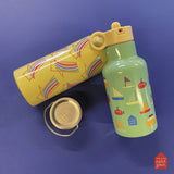 Petit Jour Paris - Kinder-Trinkflasche aus Edelstahl (350 ml) • Boote, Blau - ROSA ECK