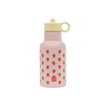 Petit Jour Paris - Kinder-Trinkflasche aus Edelstahl (350 ml) • Erdbeeren, Pink - ROSA ECK
