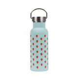 Petit Jour Paris - Kinder-Trinkflasche aus Edelstahl (500 ml) • Erdbeeren, Blau - ROSA ECK