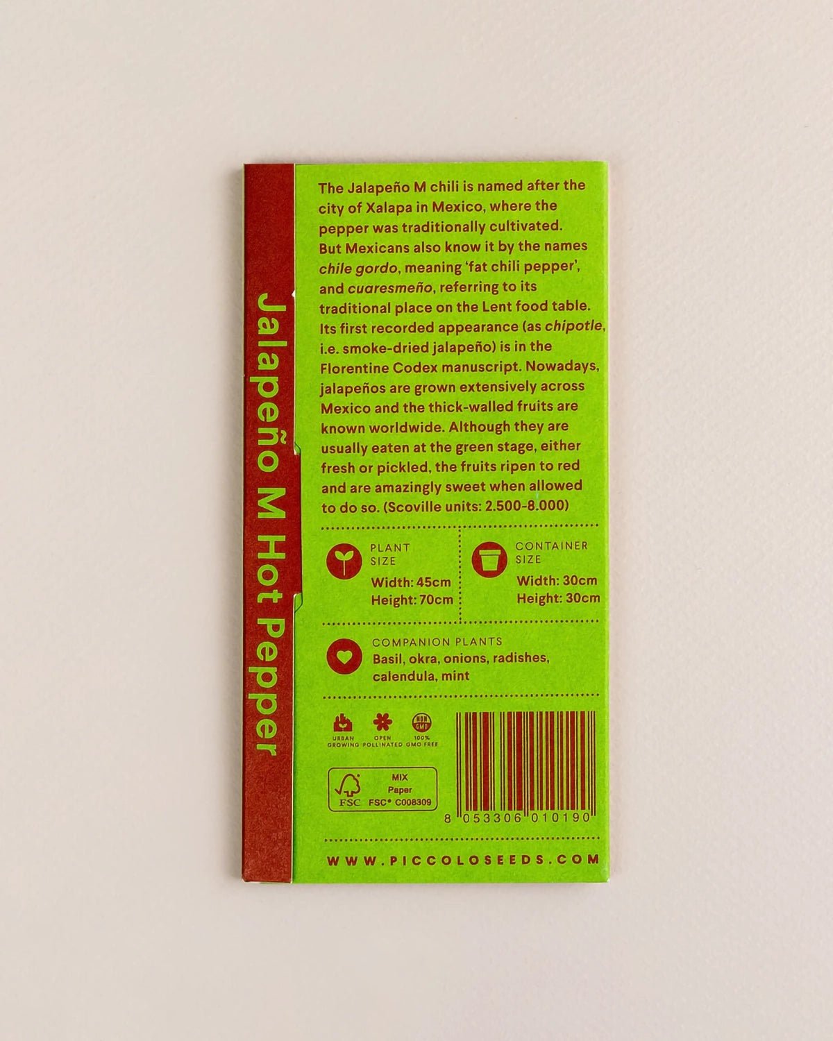 Piccolo Seeds - HOT PEPPER Jalapeño Saatgut - Saatgut - ROSA ECK Concept Store
