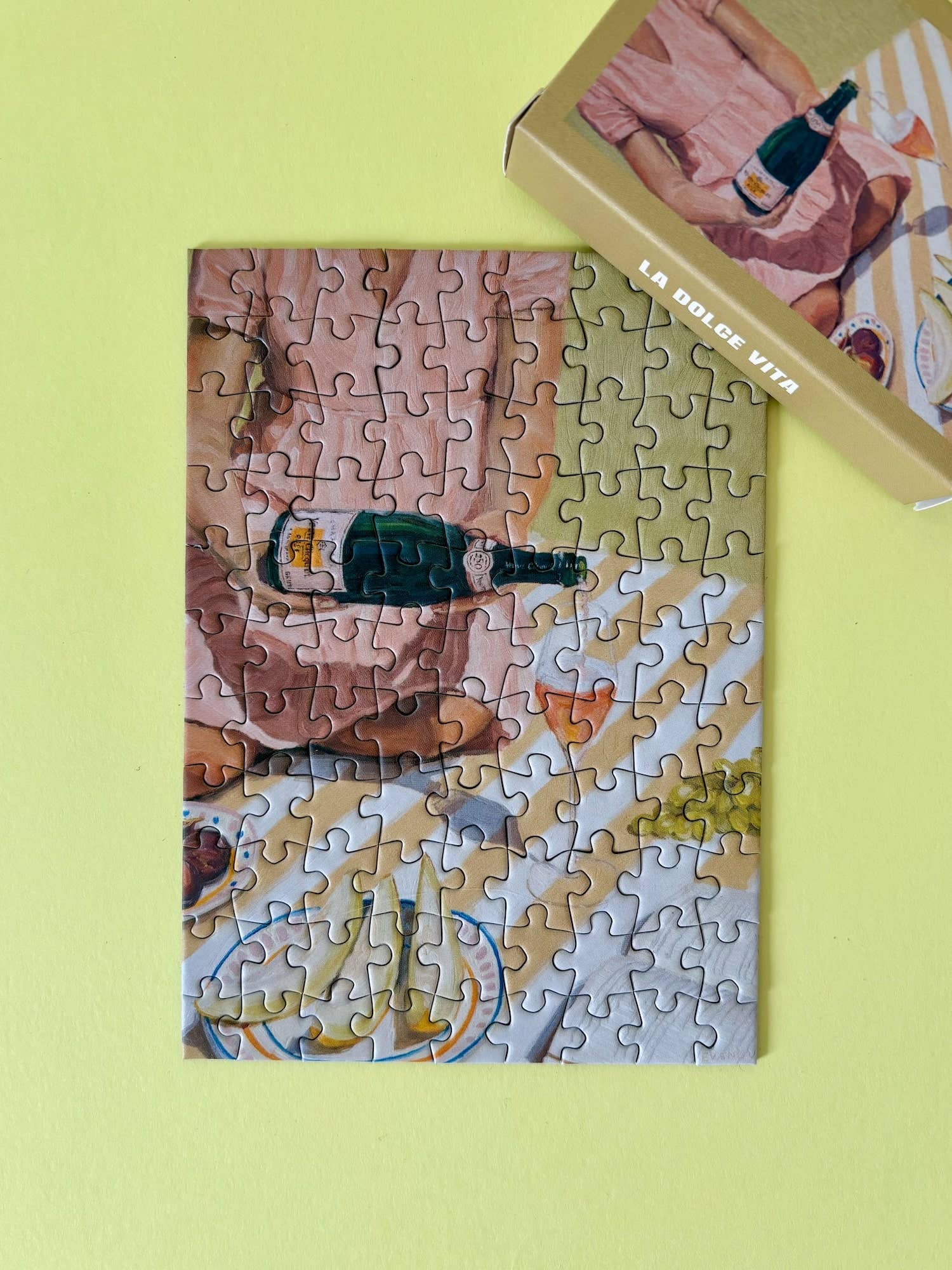 Piecely Puzzles - LA DOLCE VITA Mini - Puzzle (99 Teile) - ROSA ECK