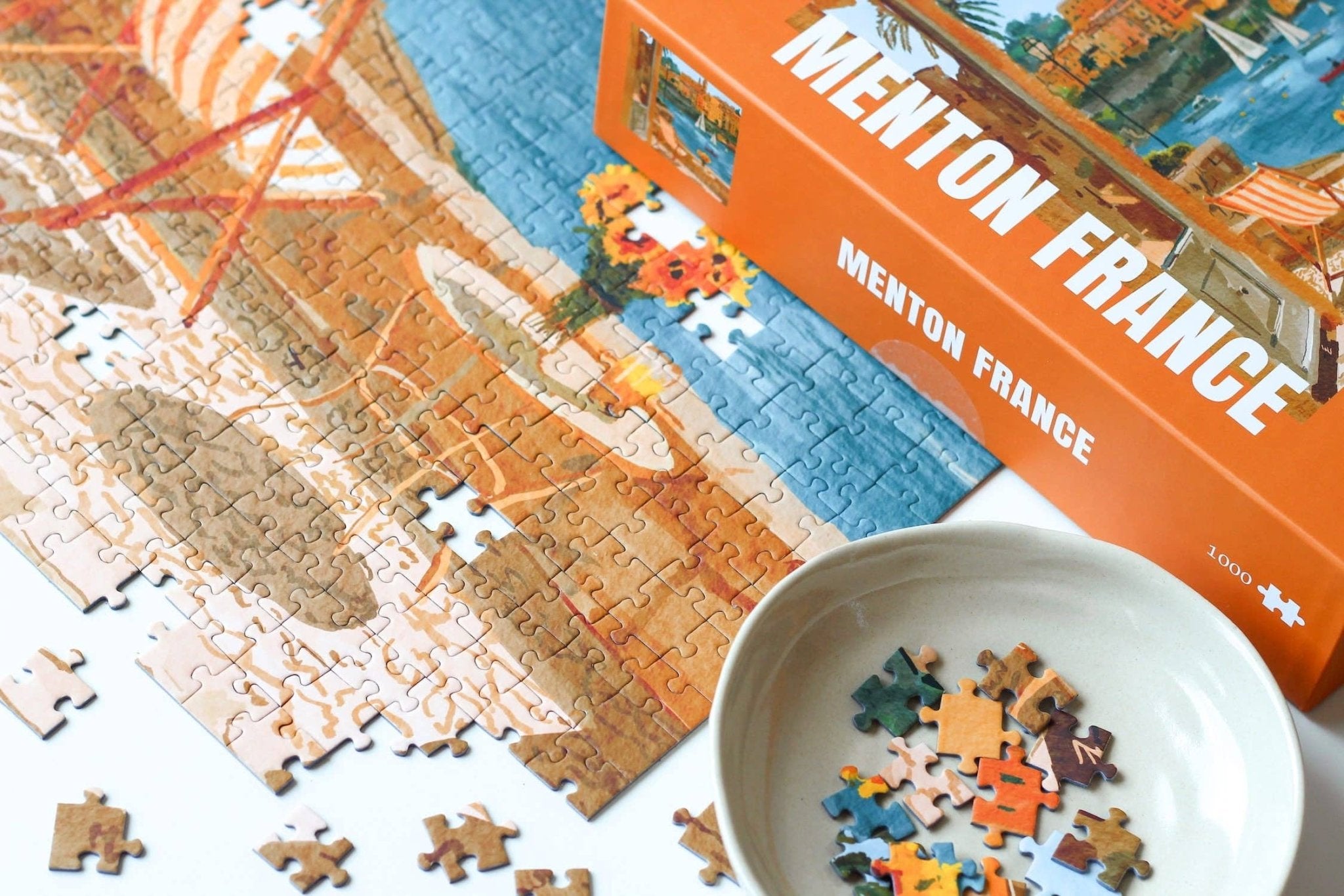 Piecely Puzzles - Puzzle (1000 Teile) • Menton, France - ROSA ECK
