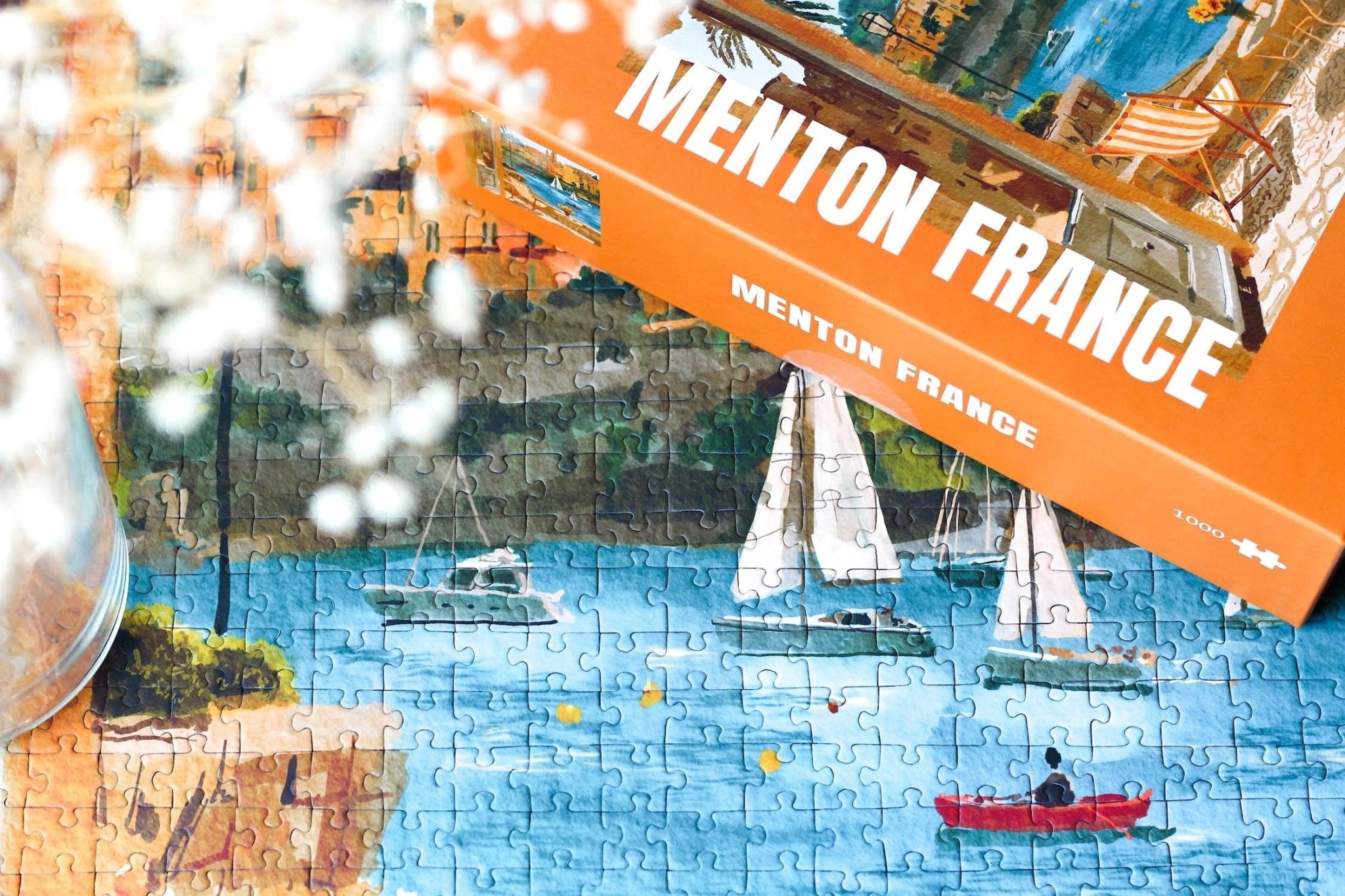 Piecely Puzzles - Puzzle (1000 Teile) • Menton, France - ROSA ECK