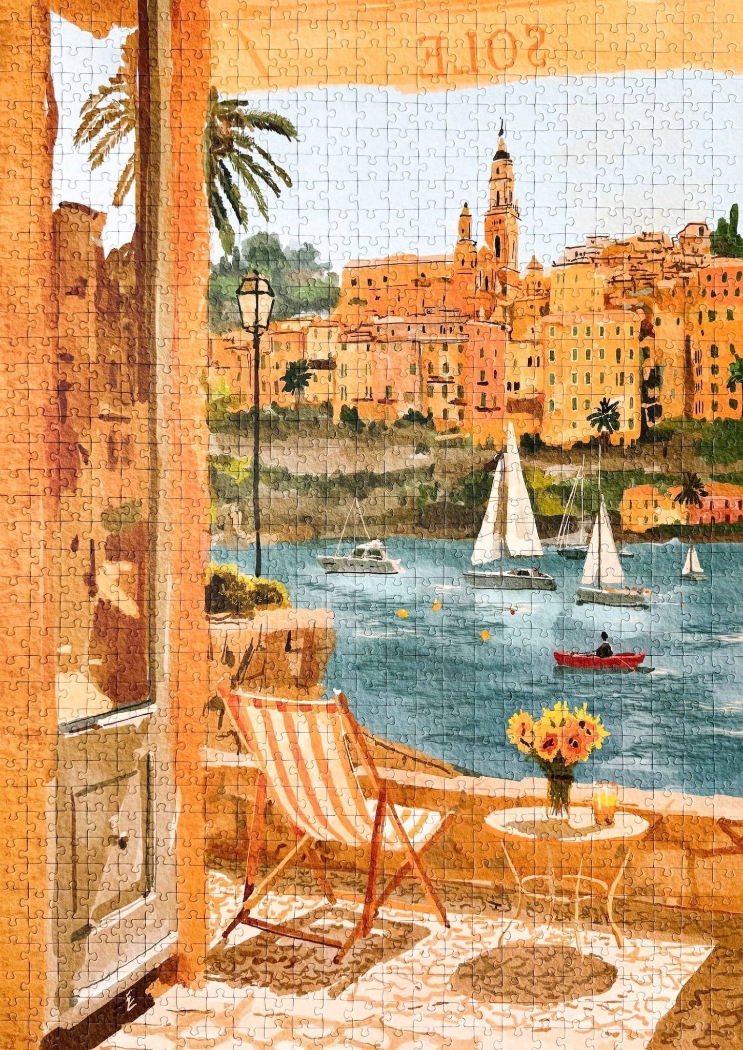 Piecely Puzzles - Puzzle (1000 Teile) • Menton, France - ROSA ECK