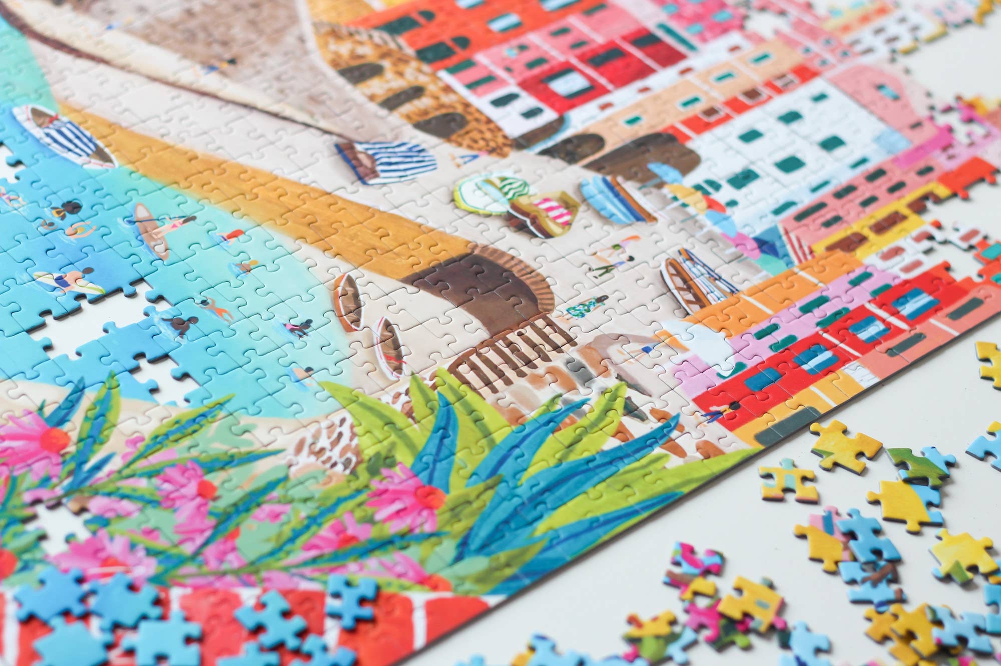 Piecely Puzzles - Puzzle (1000 Teile) • Riomaggiore - ROSA ECK