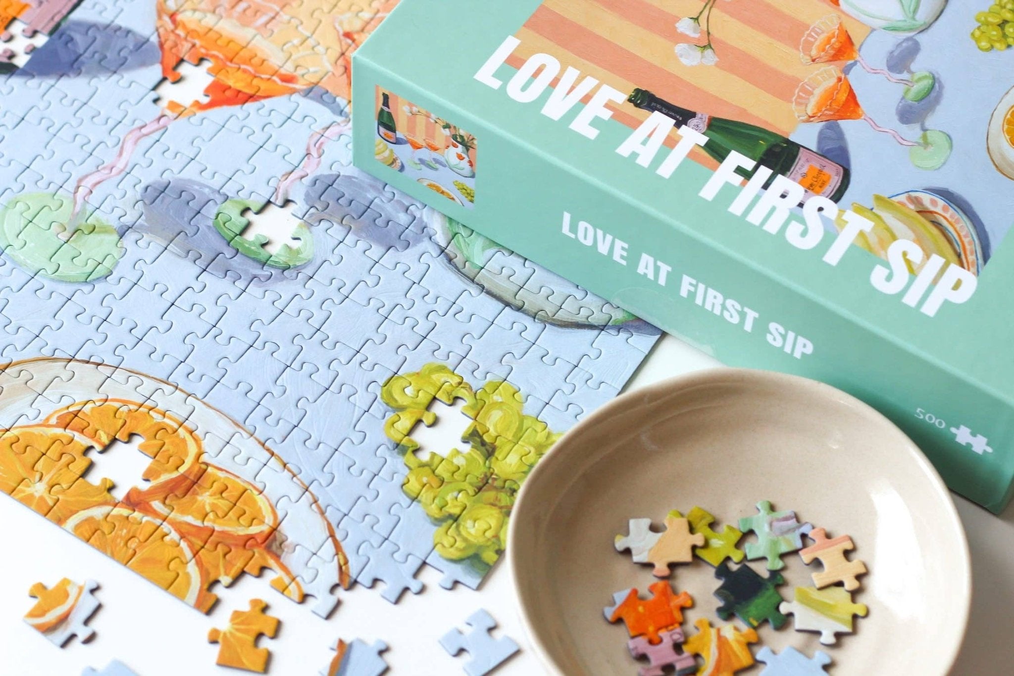 Piecely Puzzles - Puzzle (500 Teile) • Love at First Sip - ROSA ECK